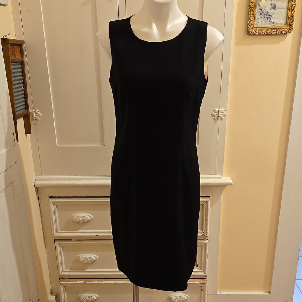 Positive Attitude basic sleevelss black dress Sz 10